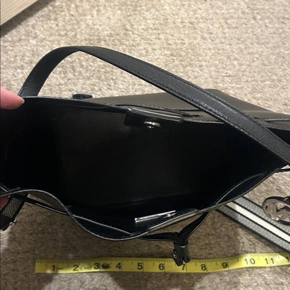 Michael Kors Black Crossbody Bag with Silver Accents - Picture 2 of 5